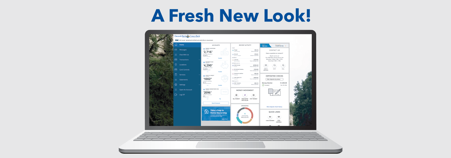 A Fresh Look for Your Digital Banking Dashboard is Coming May 13th!