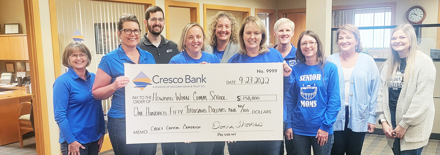 Cresco Bank & Trust Sponsors Cadet Capital Campaign with $150,000