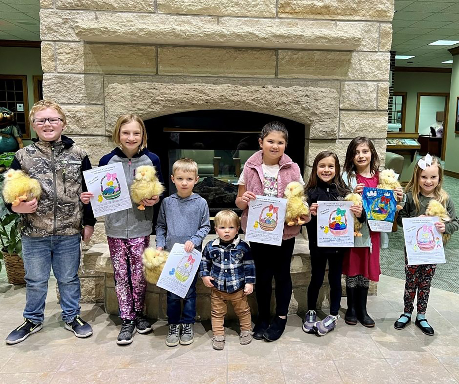 Decorah Bank coloring winners